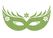 Carnaval Masker 2 Glitter Light Green - afb. 2