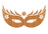 Carnaval Masker 2 Glitter Old Gold - afb. 2