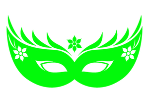 Carnaval Masker 2 Glow in the dark Glow in the Dark Groen - afb. 2