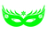 Carnaval Masker 2 Glow in the dark Glow in the Dark Groen - afb. 2