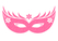 Carnaval Masker 2 Glitter Neon Pink Glitter 448 - afb. 2