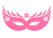 Carnaval Masker 2 Glitter Neon roze Glitter - afb. 2