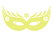 Carnaval Masker 2 Glitter Neon geel Glitter - afb. 2