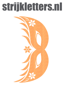 Carnaval Masker 2 Glitter Neon Orange Glitter 449 - afb. 1