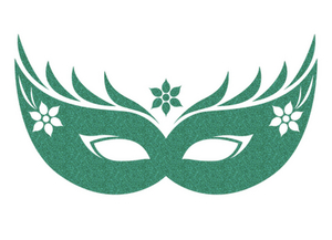 Carnaval Masker 2 Glitter Emerald Glitter 427 - afb. 2
