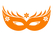 Carnaval Masker 2 Glow in the dark Glow in the Dark Oranje - afb. 2