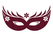 Carnaval Masker 2 Glitter Burgundy  Glitter 422 - afb. 2