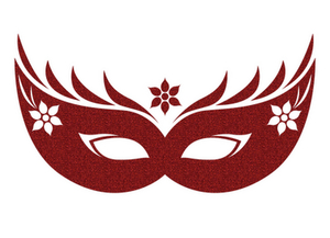 Carnaval Masker 2 Glitter Red Glitter 456 - afb. 2