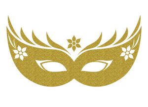 Carnaval Masker 2 Glitter Light Gold Glitter 425 - afb. 2