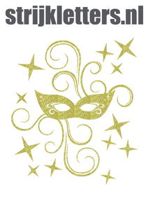 Carnaval Masker Glitter Coronado Gold - afb. 1