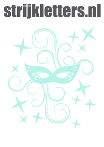 Carnaval Masker Glitter Neon Bleu Glitter 480 - afb. 1