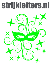 Carnaval Masker Glow in the Dark Groen - afb. 1