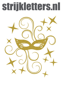 Carnaval Masker Glitter Light Gold Glitter 425 - afb. 1