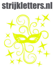Carnaval Masker Glow in the Darg Geel - afb. 1