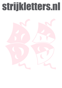 Carnaval Maskers Blij Verdrietig Flex Pastel Roze - afb. 1
