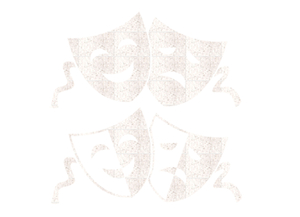 Carnaval Maskers Blij Verdrietig Glitter White Glitter 444 - afb. 2