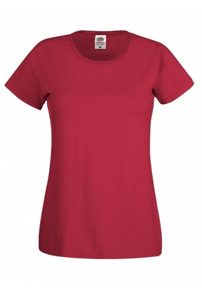 Dames T-Shirt Donker Rood - afb. 1