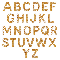 Goud ketting strijkletters