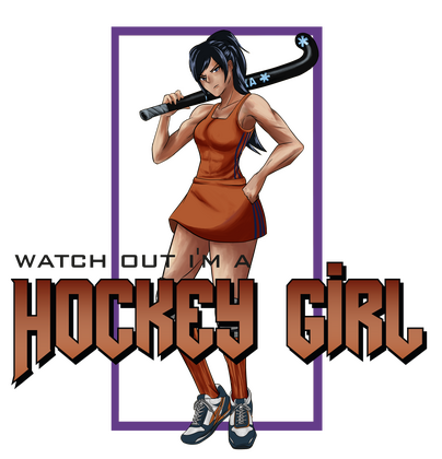 Hockey girl strijk transfer - afb. 1