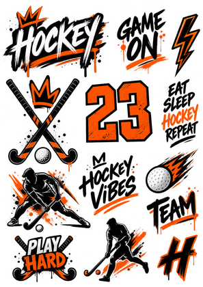 Hockey tranfer A4 vel om zelf te strijken Hockey jongens - afb. 2
