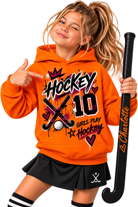 Hockey tranfer A4 vel om zelf te strijken Hockey meisjes - afb. 1