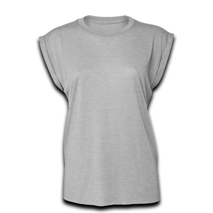 Ladies' flowy rolled-cuff T-shirt - afb. 1