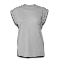 Ladies' flowy rolled-cuff T-shirt