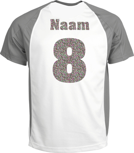 Losse set Naam met Rugnummer Glitter Regenboog - afb. 1