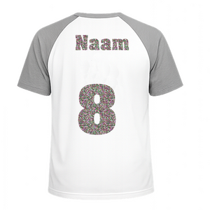 Losse set Naam met Rugnummer Glitter Regenboog Multicolor 453 - afb. 1