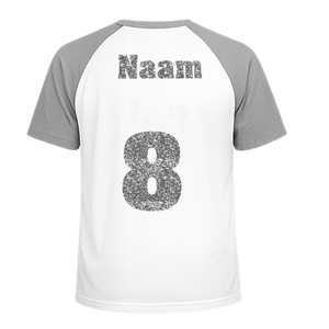 Losse set Naam met Rugnummer Glitter Silver 450 - afb. 1