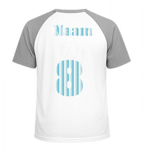 Losse set Naam met Rugnummer Mirror Blauw - afb. 1