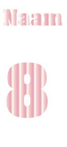 Losse set Naam met Rugnummer Mirror Roze - afb. 2