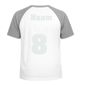 Losse set Naam met Rugnummer Design Carbon Wit - afb. 1
