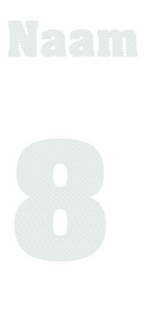 Losse set Naam met Rugnummer Design Carbon Wit - afb. 2