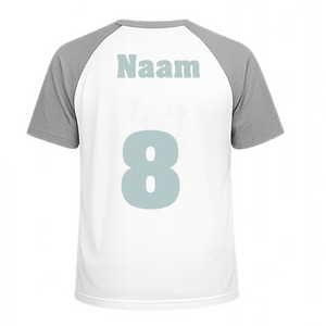 Losse set Naam met Rugnummer Design Carbon Zilver - afb. 1