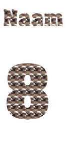 Losse set Naam met Rugnummer Design Leger - afb. 2