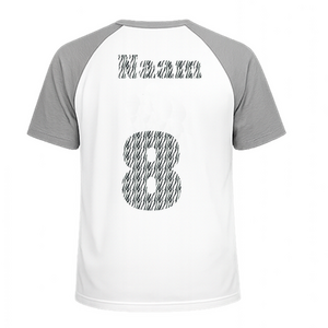 Losse set Naam met Rugnummer Design Zebra - afb. 1