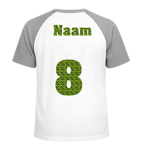 Losse set Naam met Rugnummer Design Zebra Groen - afb. 1