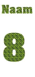 Losse set Naam met Rugnummer Design Zebra Groen - afb. 2