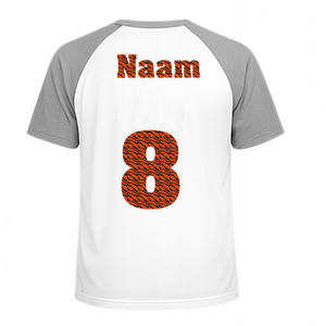 Losse set Naam met Rugnummer Design Zebra Tijger - afb. 1