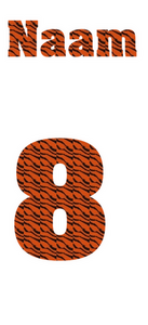 Losse set Naam met Rugnummer Design Zebra Tijger - afb. 2