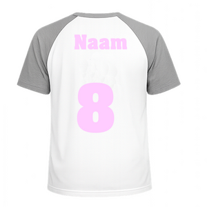 Losse set Naam met Rugnummer Metallics Roze Metallic - afb. 1