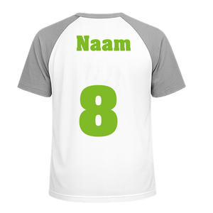Losse set Naam met Rugnummer Polyester Ondergrond Appelgroen - afb. 1