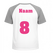 Losse set Naam met Rugnummer Polyester Ondergrond Neon Roze - afb. 1