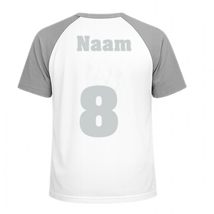 Losse set Naam met Rugnummer Polyester Ondergrond Zilver - afb. 1