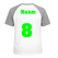 Losse set Naam met Rugnummer Flex Neon Groen - afb. 1