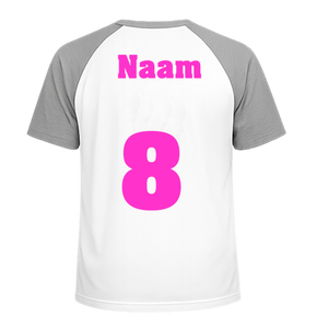 Losse set Naam met Rugnummer Flex Magenta - afb. 1