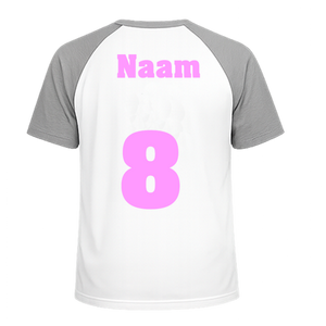 Losse set Naam met Rugnummer Flex Neon Roze - afb. 1