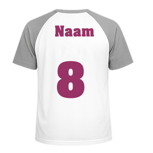 Losse set Naam met Rugnummer Flex Cardinaal Rood - afb. 1