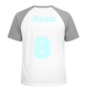 Losse set Naam met Rugnummer Flex Baby Blauw - afb. 1